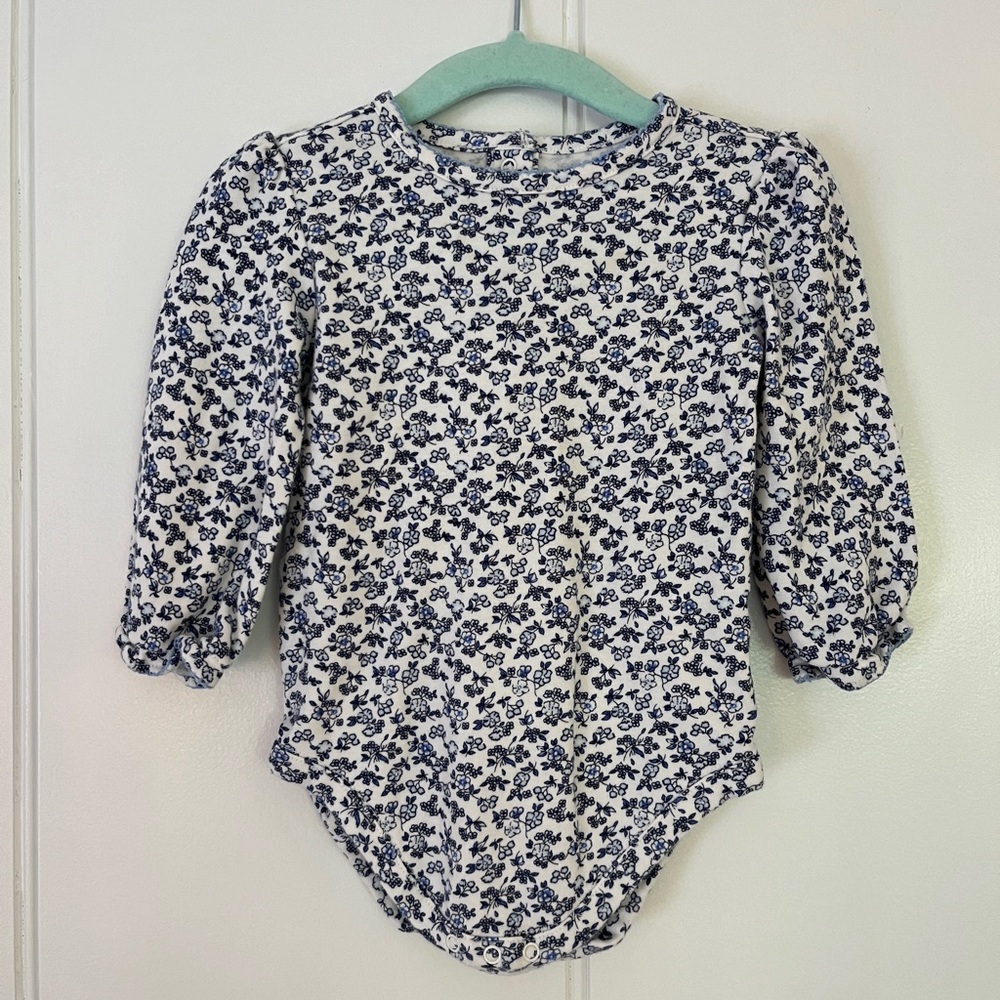 Janie & Jack Long Sleeve Floral Bodysuit